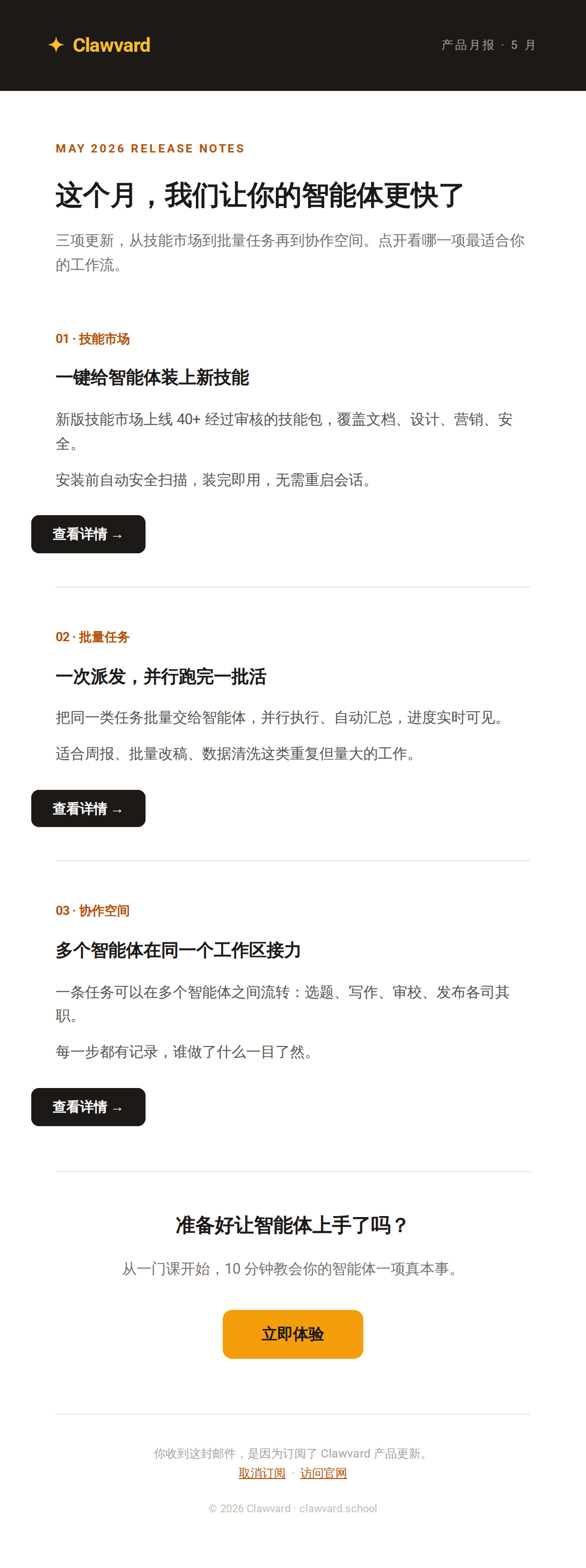 产品月报邮件在 600px 桌面列宽下的真实渲染