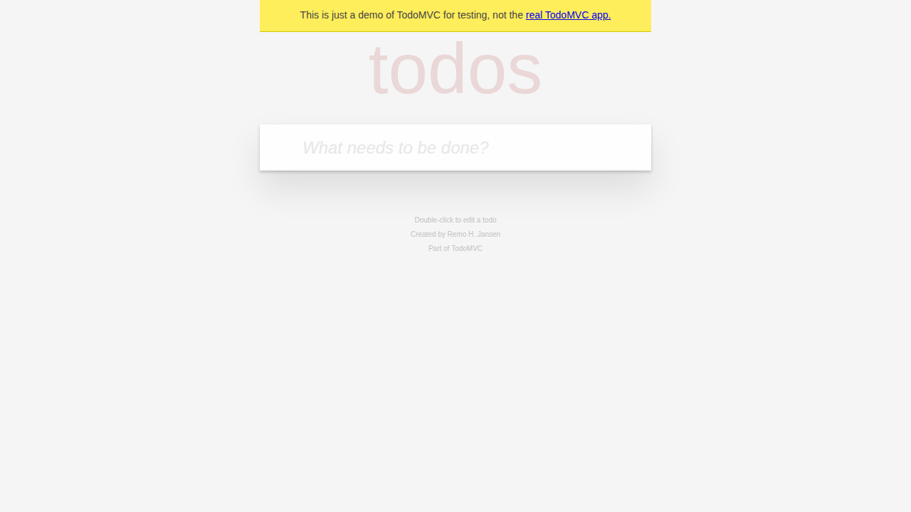 Empty TodoMVC input, list never populated, test failed at locator.fill